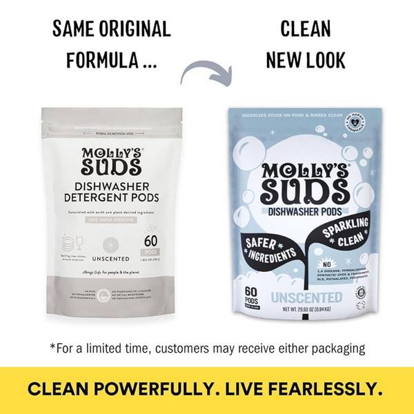Le cialde per lavastoviglie Molly Suds sono prive di plastica?